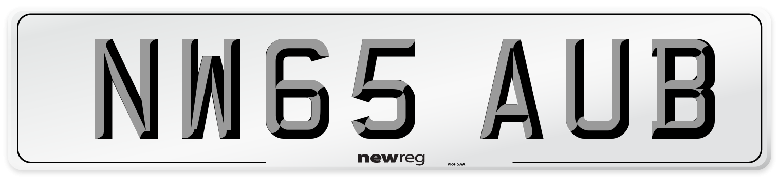NW65 AUB Number Plate from New Reg